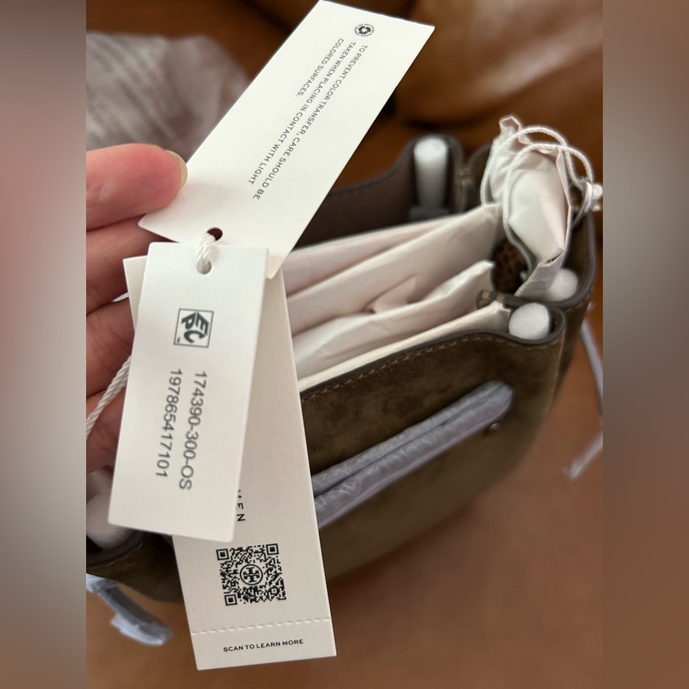 Tory Burch Small Suede Romy Crossbody - Picture 10 of 12